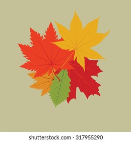 Autumn leaves gift card