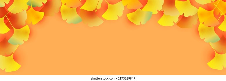 Autumn leaves ginkgo autumn background