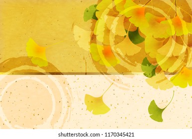 Autumn leaves Ginkgo biloba background