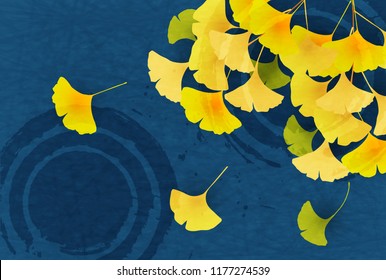 Autumn Leaves Ginkgo Biloba Background