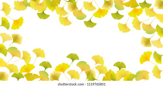 Autumn Leaves Ginkgo Japanese Paper Background