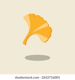 Folhas de outono de ouro ginkgo biloba folha ilustração outono temporada isolado vetor