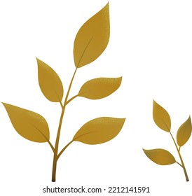 autumn leaves gold textured vector