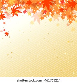 Autumn leaves golden background