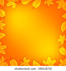 Autumn leaves gradient background