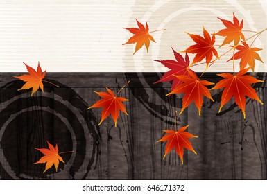 Autumn leaves autumn grain background