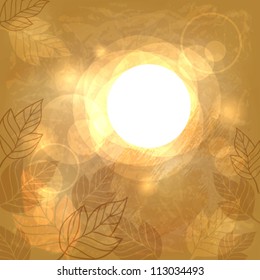 Autumn leaves grunge background with place for text.