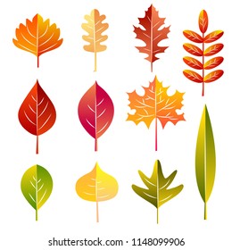 autumn leaves half style set