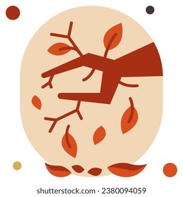 Autumn Leaves icon illustration, for uiux, web, app, infographic, etc