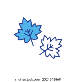 Autumn Leaves icon isolated on a white background. Vector illustration.