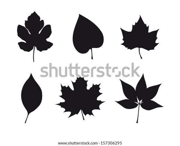 Autumn Leaves Icons Stock Vector (Royalty Free) 157306295
