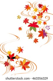 Autumn leaves illustration