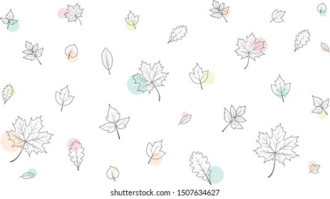 Autumn leaves illustration pattern vector graphic icons