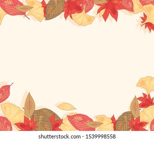 Autumn leaves illustration, vector eps10