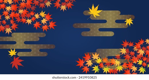 Autumn leaves image background (2:1)