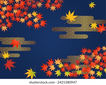 Autumn leaves image background illustration