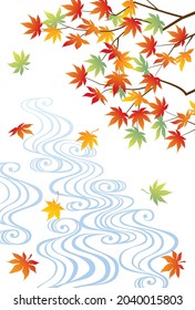 Autumn leaves image background material