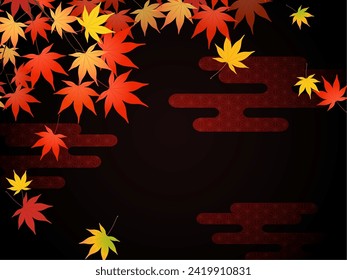 Autumn leaves image background vector illustration