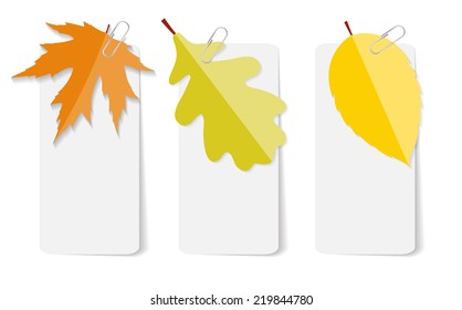 Autumn Leaves Infographic Templates for Business Vector Illustration. EPS10