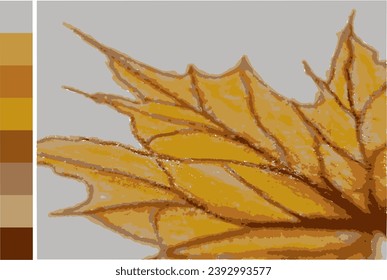 Autumn leaves, isolated on white background. Leaves with watercolor texture, vector illustration. Good for social media, promotional materials, advertising
