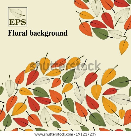 autumn leaves isolated on white background