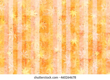 Autumn leaves autumn Japanese paper background