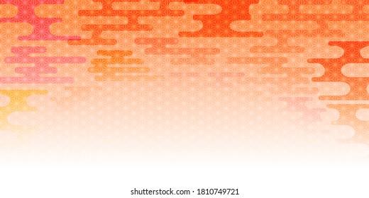 Autumn leaves Autumn Japanese pattern background