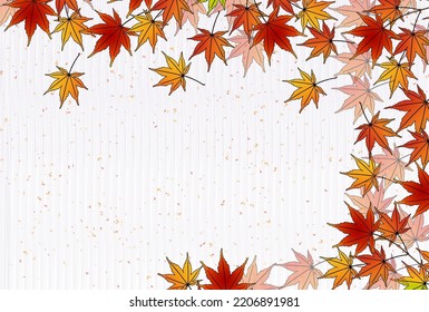 Autumn leaves autumn Japanese pattern background
