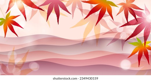 El otoño deja el fondo del patrón japonés