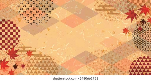 Autumn Leaves Japanese Pattern Autumn Patterns Background