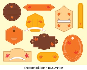 Autumn leaves Japanese style material set