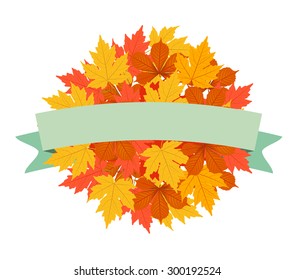autumn leaves label background