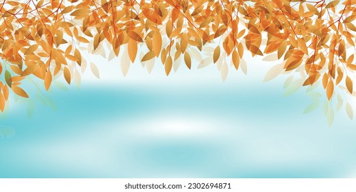 El otoño deja el paisaje otoñal fondo