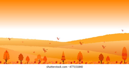 Autumn leaves autumn landscape background
