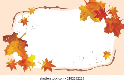 Autumn leaves leaf beautiful decorative ruled autumn background illustration
