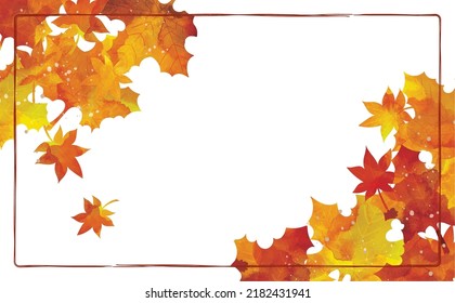 Autumn leaves leaf autumn watercolor background illustration