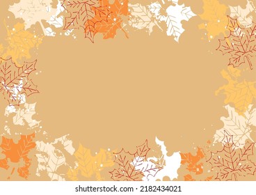 Autumn leaves leaf autumn watercolor background illustration