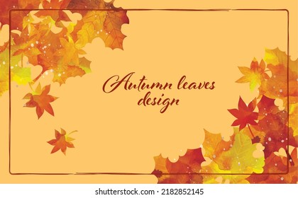 Autumn leaves leaf autumn watercolor background illustration