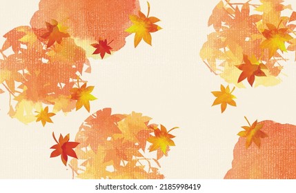 Autumn leaves leaf autumn watercolor background illustration