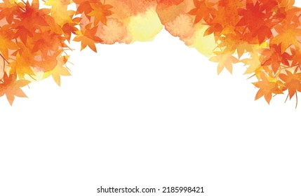 Autumn leaves leaf autumn watercolor background illustration
