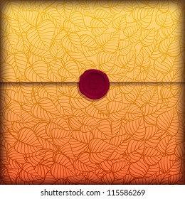 Autumn leaves letter made of fancy paper, vector eps10 illustration
