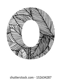 Autumn leaves letter O