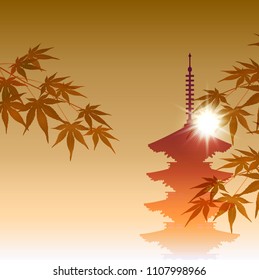 Autumn leaves Maple autumn background