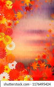 Autumn leaves Maple autumn background