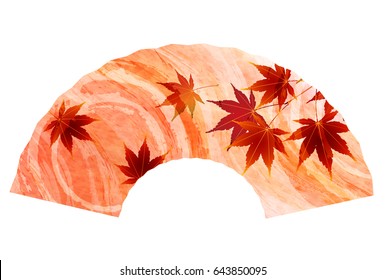 Autumn leaves maple Japanese paper icon