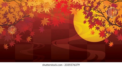 Autumn leaves maple nature plant background
