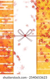 autumn leaves maple noshi background