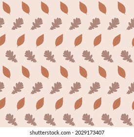 Autumn leaves, maple leaves pattern background illustration.