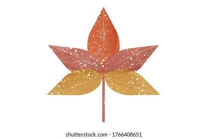 Autumn leaves maple, transparent watercolor style illustration with paint splashes
Vector illustration