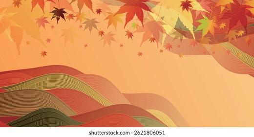 Hojas de otoño Árbol de arce Fondo de otoño